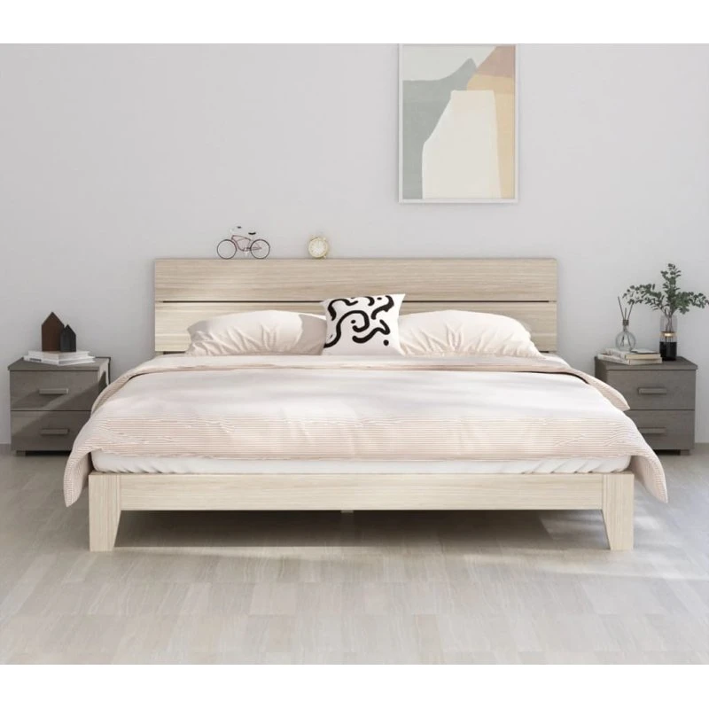 HAMAR sengeskabe 2 stk. 40x35x44,5 cm lysegrå