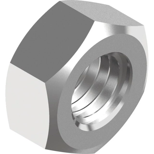 Rustfri A2 Møtrik M6 6-kant SW10 DIN 934 (ISO 4032)