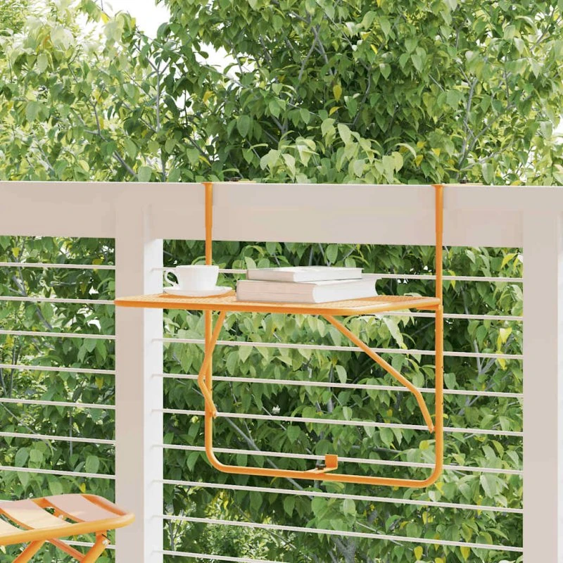 Altanbord 60x40 cm foldbart i stål – gul