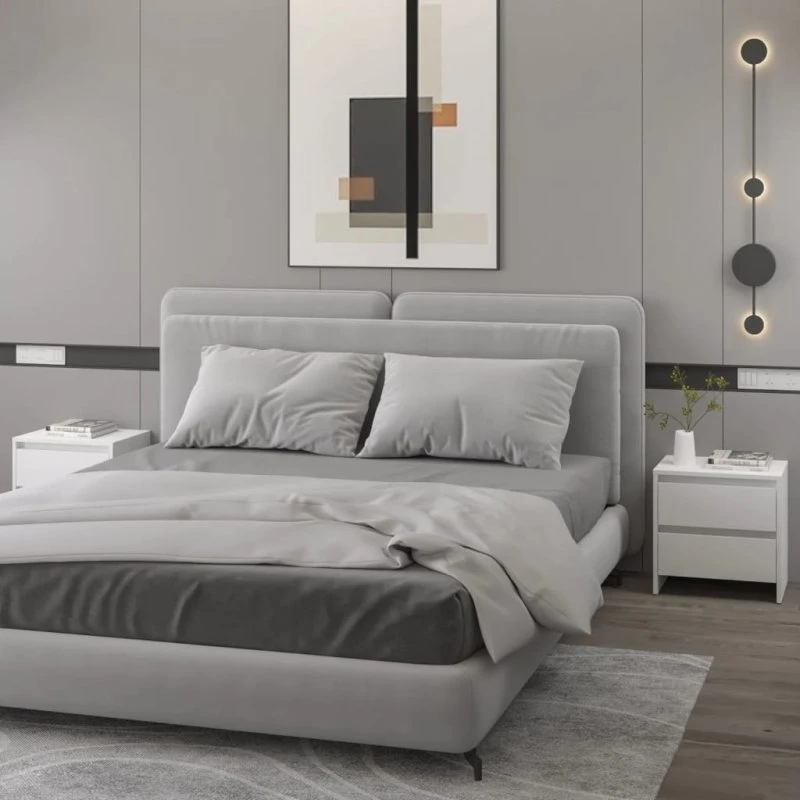 Sengeborde 2 stk. 45x34,5x44,5 cm – hvidt konstrueret træ
