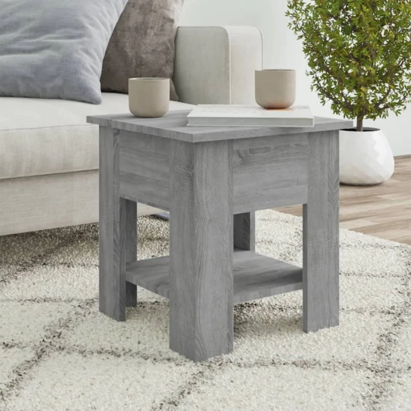 Sofabord 40x40x42 cm – sonoma-eg (konstrueret træ)