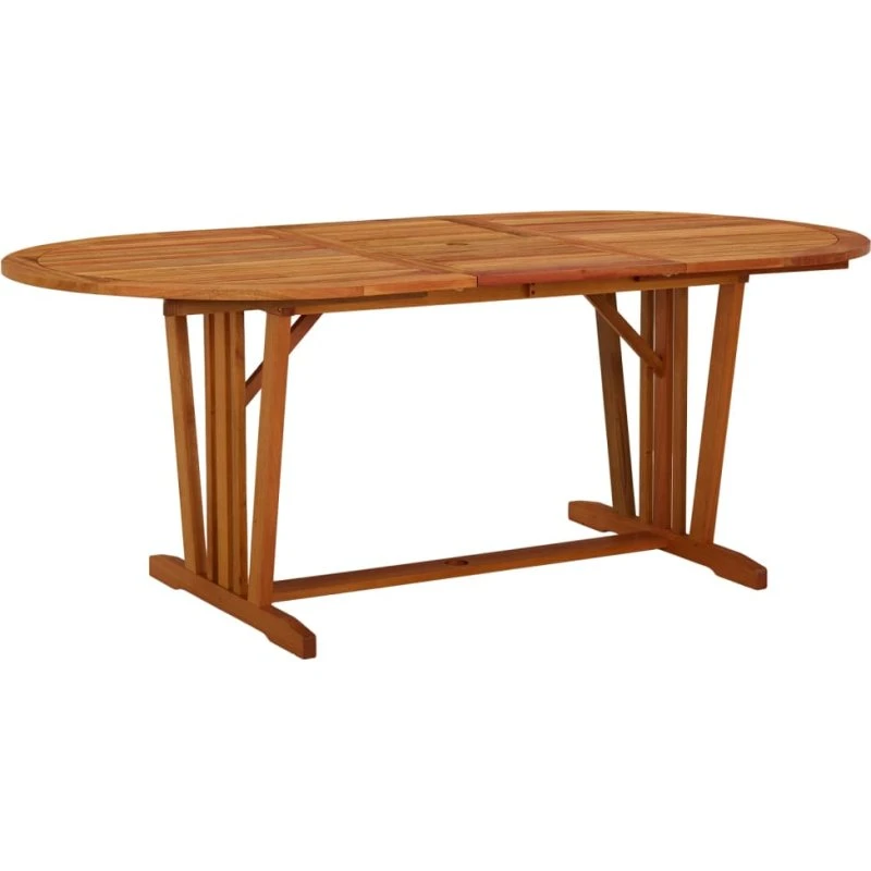 Udvideligt havebord i massivt eukalyptustræ 200x100 cm