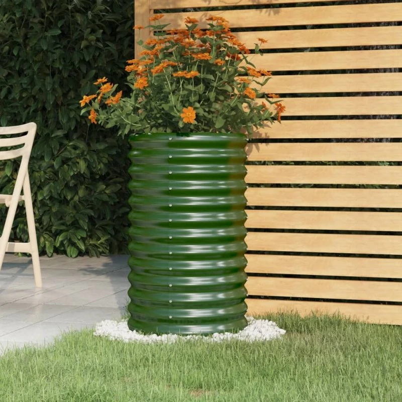 Galvaniseret plantekasse 40x40x68 cm – grøn