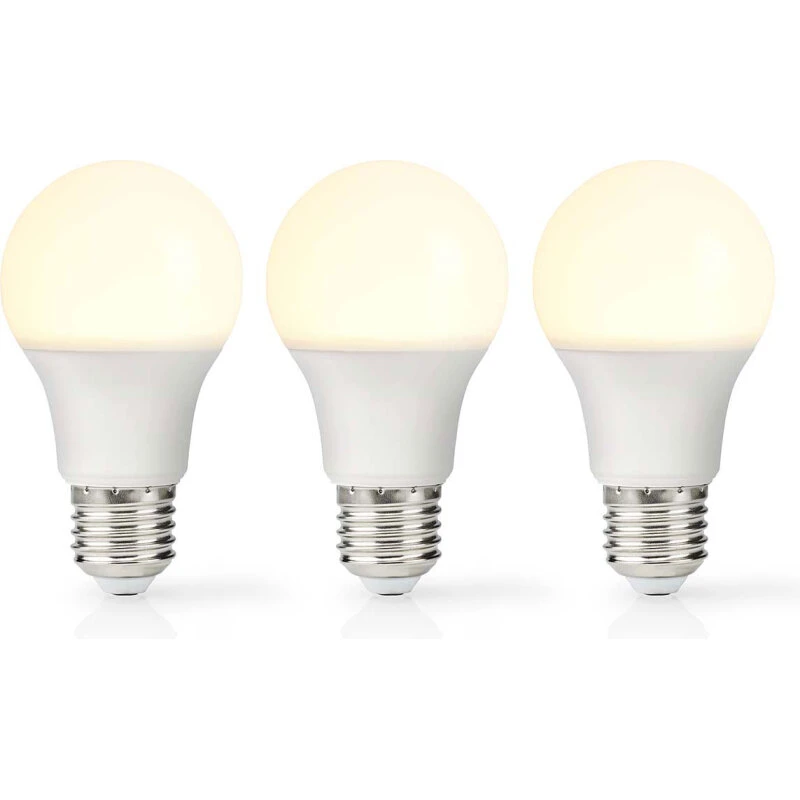 Nedis LED-pære E27 A60 4,9W (42W) 2700K 3-pak
