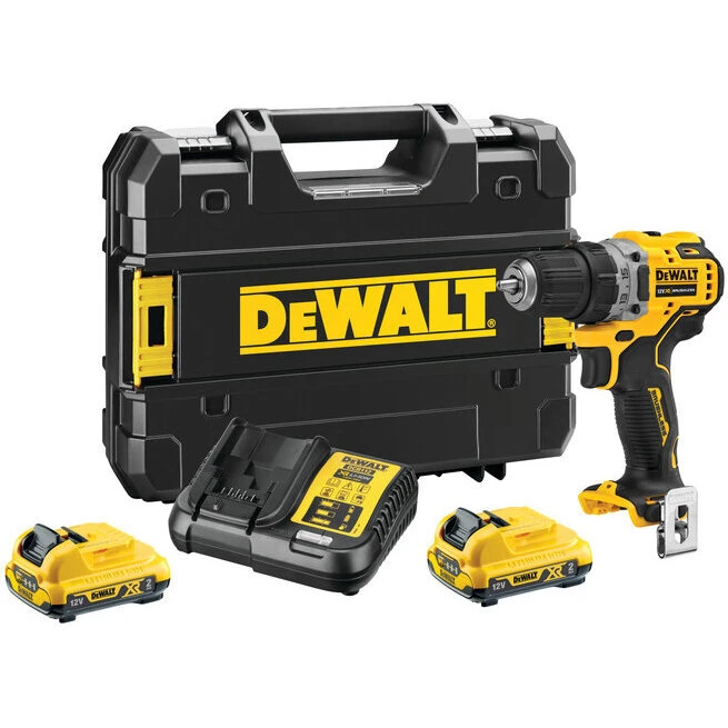 DeWalt DCD701D2-QW 12V boremaskine inkl. 2x2Ah batteri & oplader