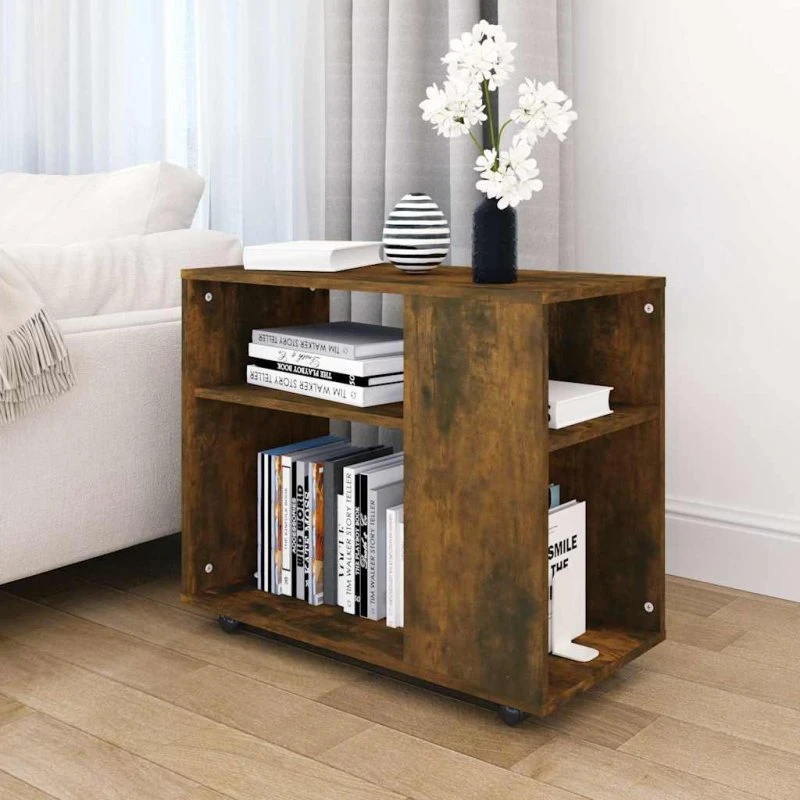 Sidebord 70x35x55 cm i konstrueret træ - Røget egetræ