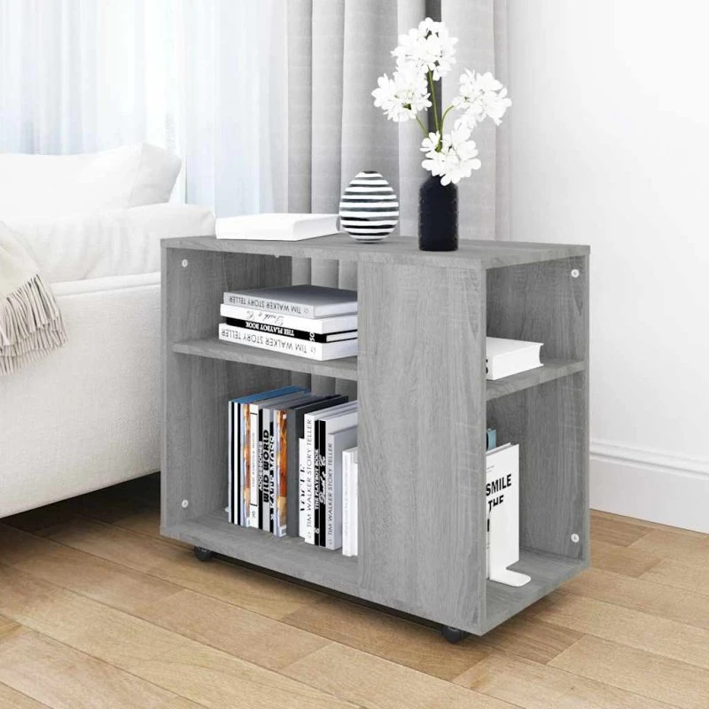 Sidebord 70x35x55 cm i konstrueret træ - Grå Sonoma-eg