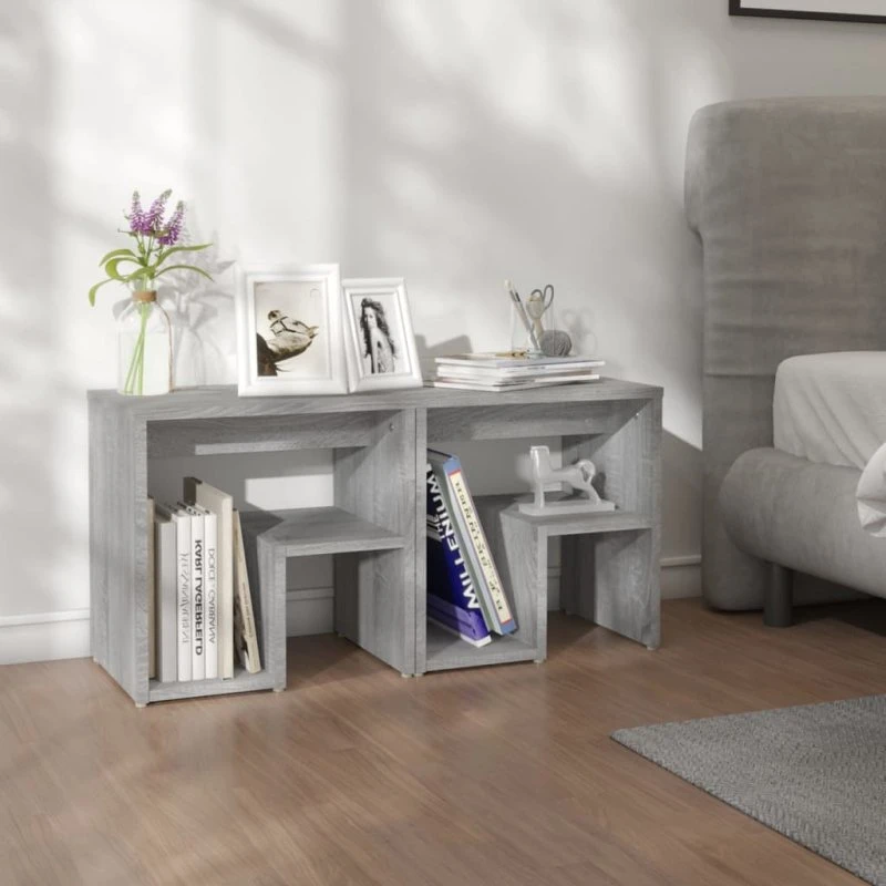 Sengeborde 2 stk. 40x30x40 cm - Sonoma eg