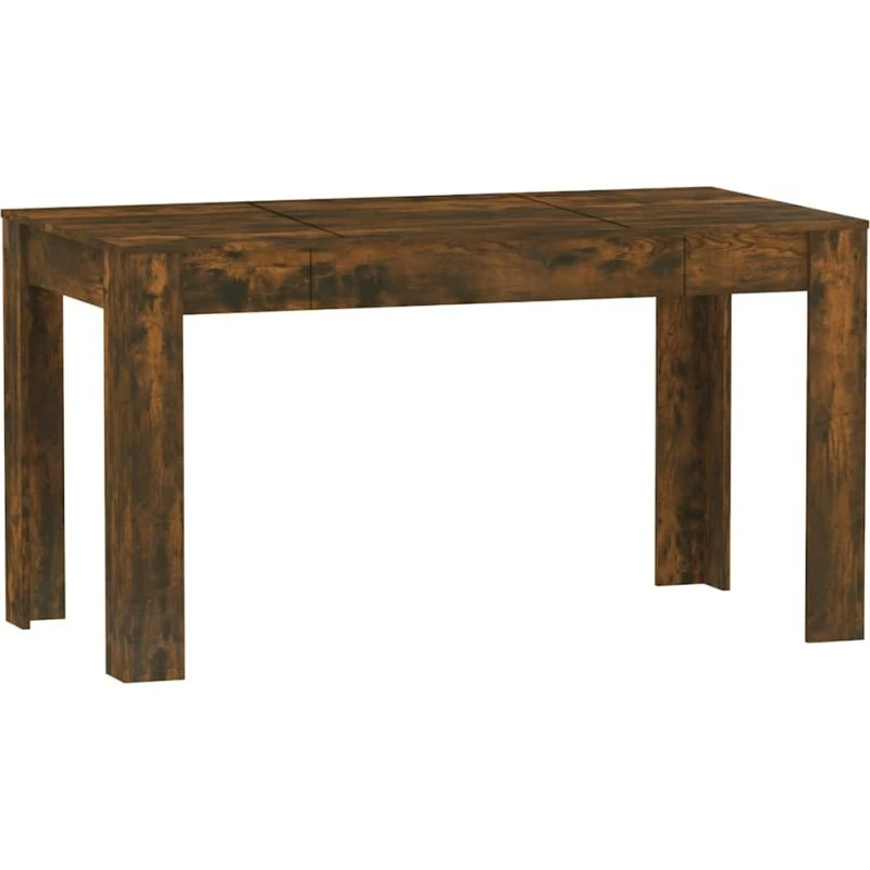 Spisebord 140x74,5x76 cm konstrueret træ, røget egetræsfinish