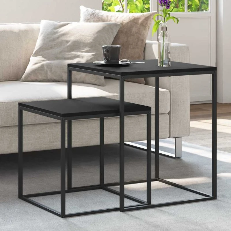 Sofaborde 2 stk. i konstrueret træ og metal