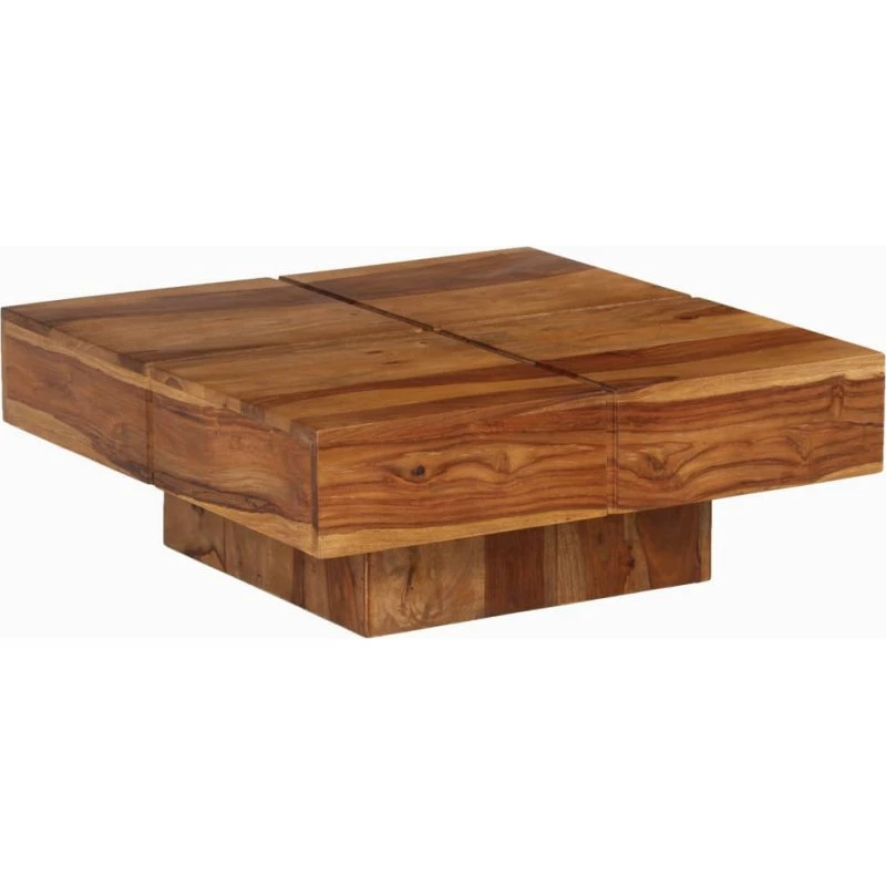 Sofabord 80x80x30 cm i massivt akacietræ