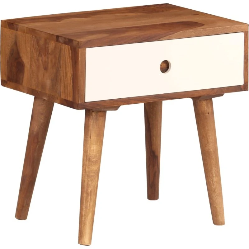 Sengebord i massivt akacietræ 45x30x45 cm