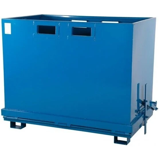 Container med bundtømning 1800 L, blå (stabelbar)