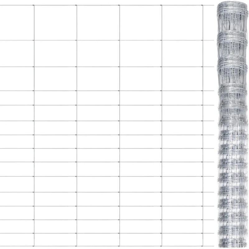 Havehegn i galvaniseret stål 50x1,6 m, sølv