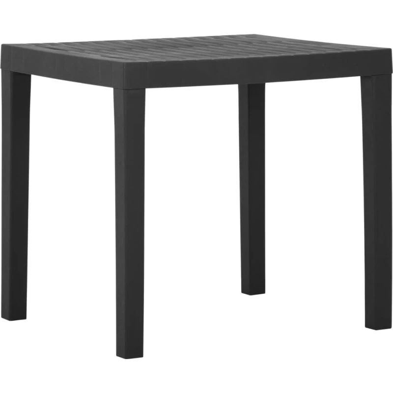 Vejrbestandigt havebord i plastik 79x65x72 cm – grå
