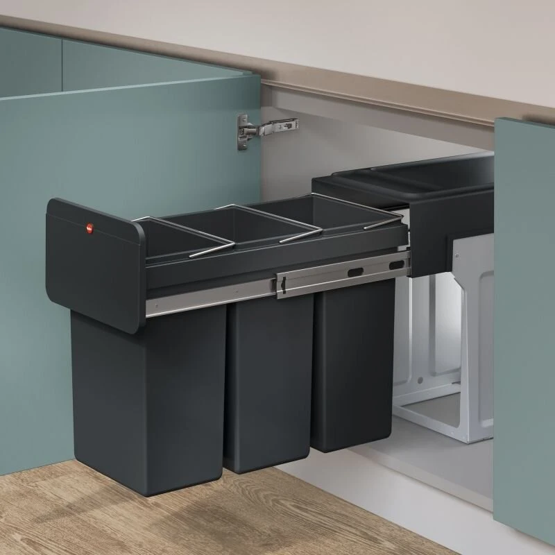 Hailo Triple affaldssystem indbygning 3x10 L (Ecoline)