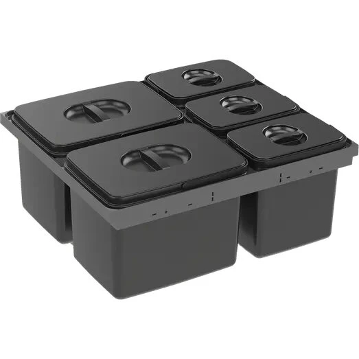 Intra Juvel Jazz 60/5 affaldssystem, 39 L, grå