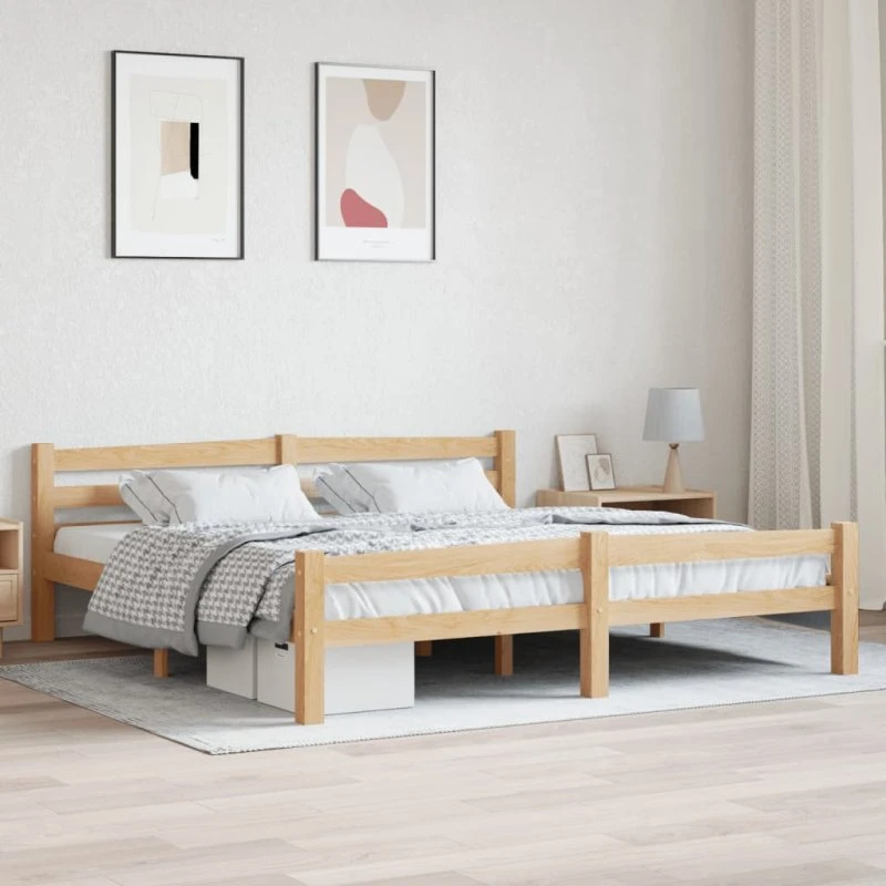 Sengestel i massivt fyrretræ 180x200 cm