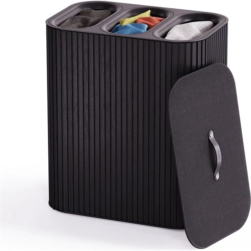 Joseph Joseph Tota Trio Luxe vasketøjskurv 90 L - sort