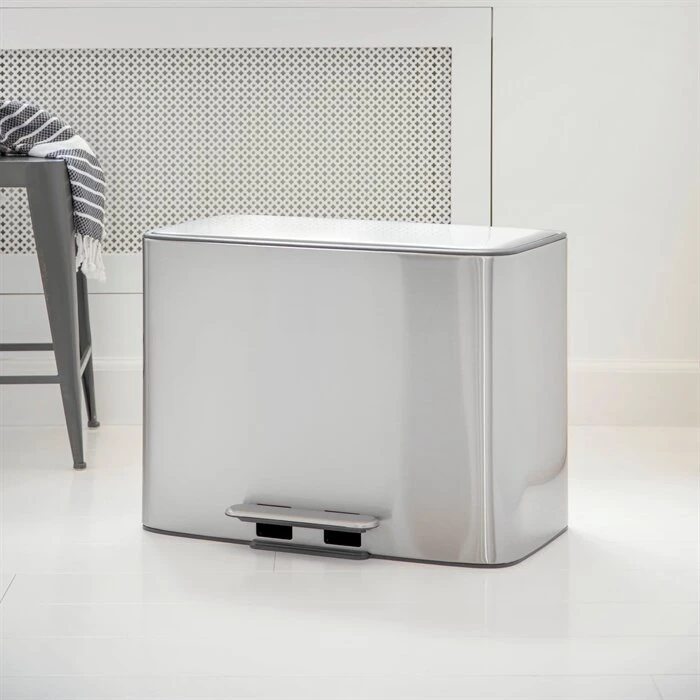 Steel Function affaldsspand 3x12 L – sort, soft-close pedal