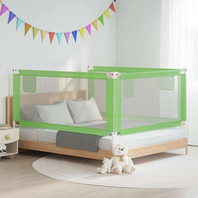 Sengehest 180x25 cm - justerbar grøn i stof