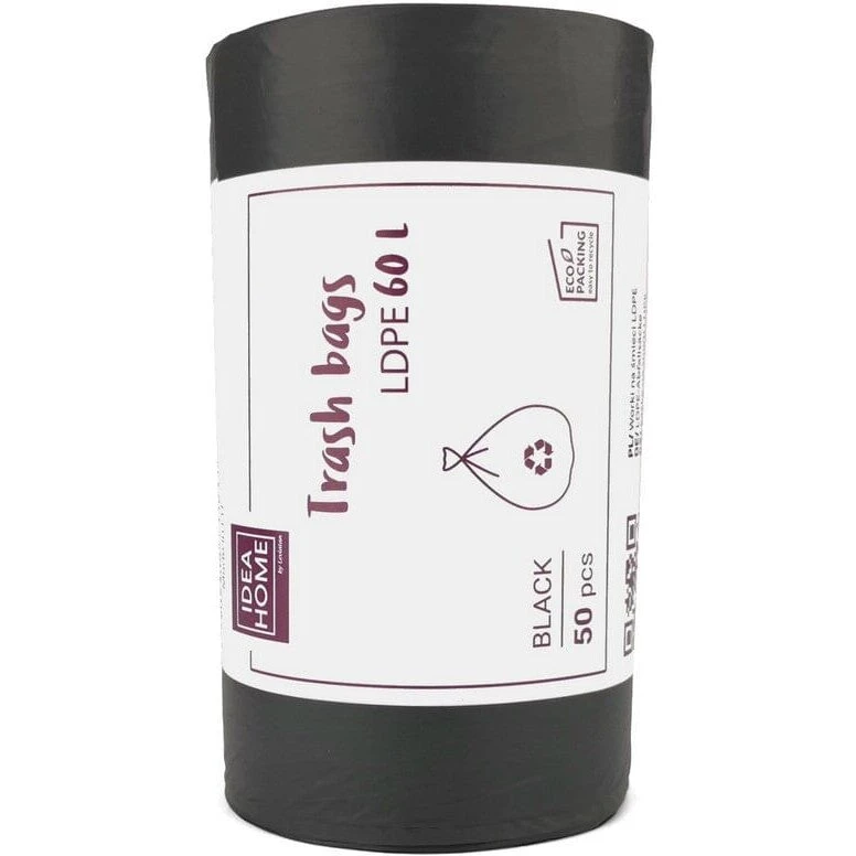 D.RECT Sorte affaldssække 60 L - 50 stk