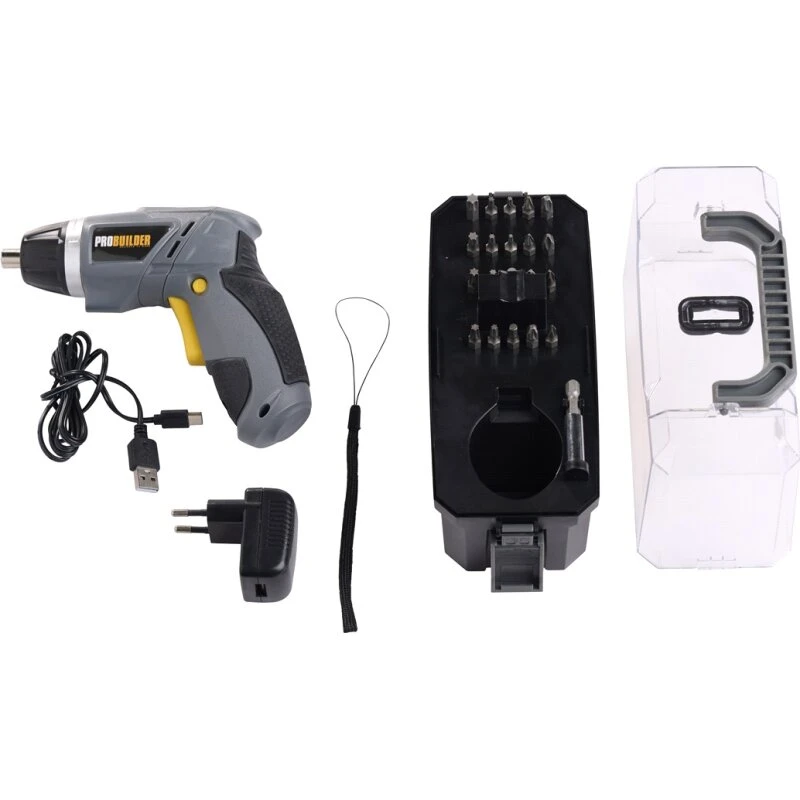 Probuilder skruemaskine 3,6 V Li-ion inkl. oplader & 20 bits