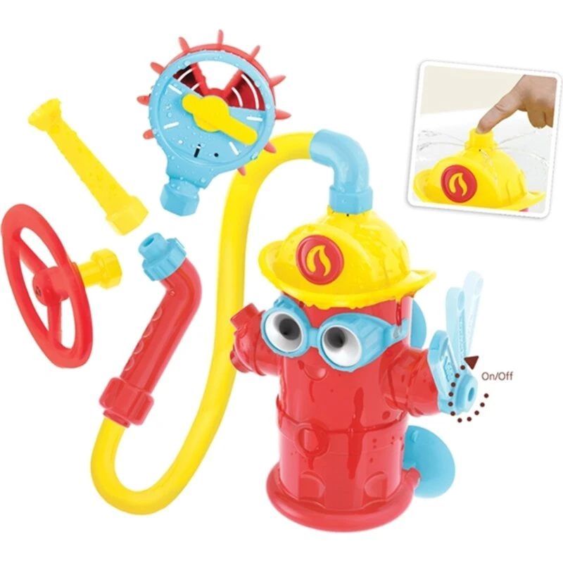 Yookidoo Ready Freddy Spray 'N' Sprinkle – rød batteri-brandhane