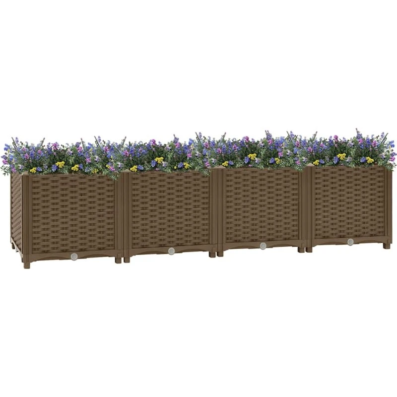 Højbed 160x40x38 cm i polypropylen – robust plantekasse