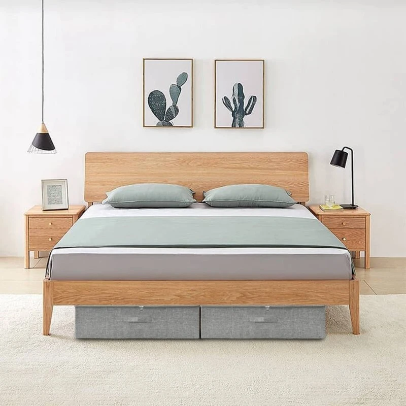 Foldbar opbevaringskasse 70x40x18 cm – grå stof