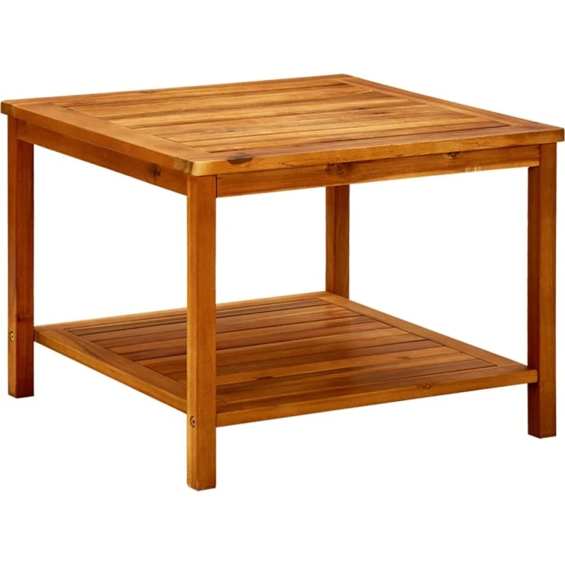 Sofabord i massivt akacietræ 60x60x45 cm