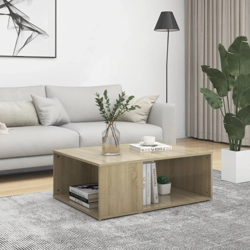 Sofabord 90x67x33 cm Sonoma-eg, konstrueret træ