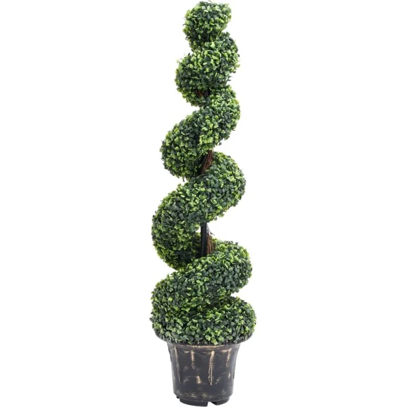 Kunstig buksbom spiral 117 cm i krukke