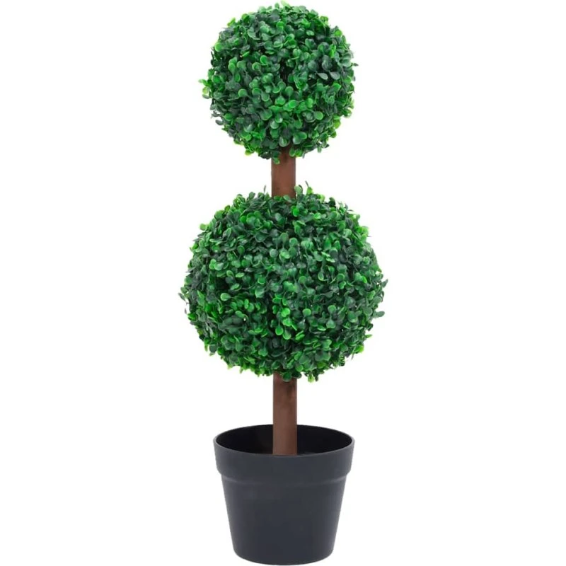Kunstig buksbom kugle 60 cm med krukke