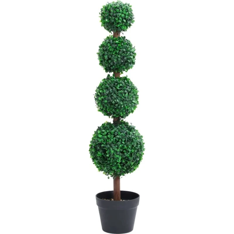 Kunstig buksbom i krukke 90 cm - kugleformet