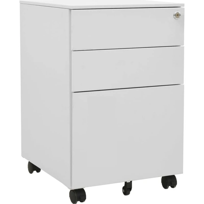 Mobilt arkivskab i stål 39x45x60 cm – 3 skuffer, lås