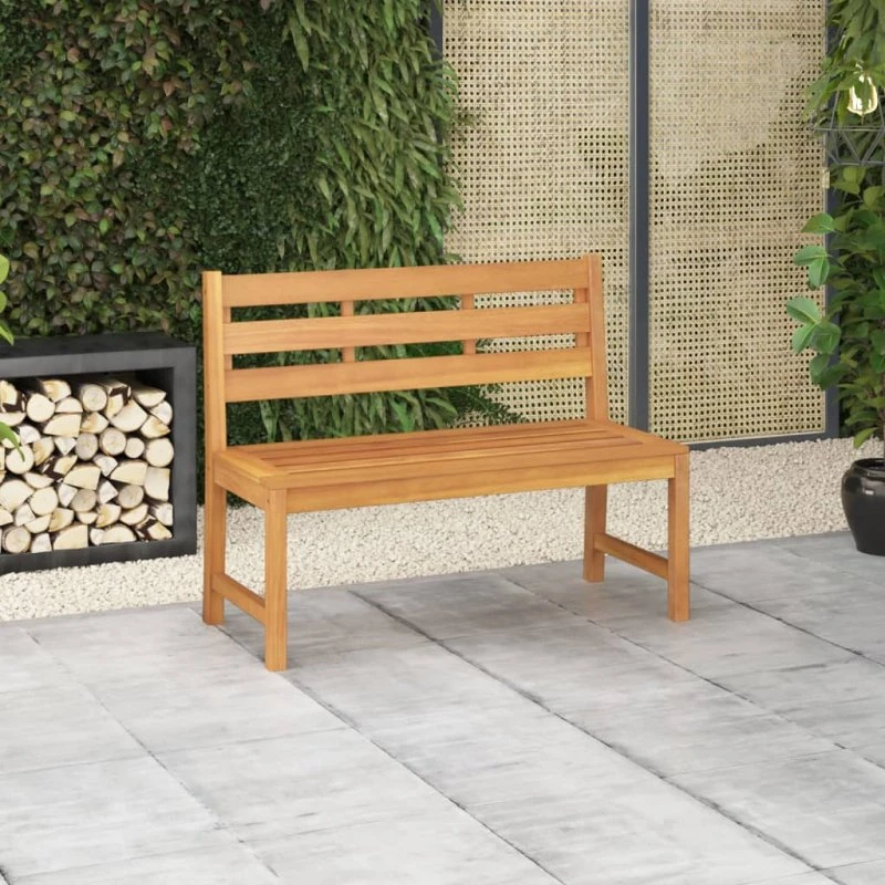Havebænk i massivt teaktræ - 114 cm