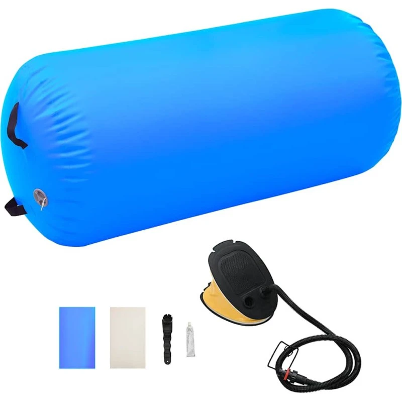 Oppustelig gymnastikrulle 120x90 cm PVC med pumpe