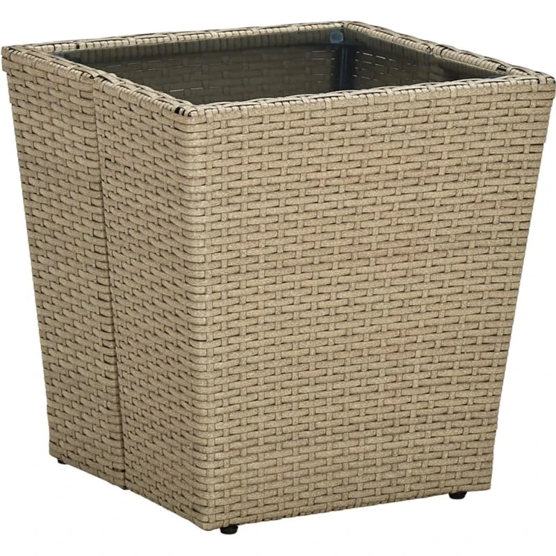 Tebord 41,5x41,5x44 cm polyrattan – beige