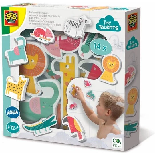 SES Creative Badeleg - Vilde dyr (14 skumdyr)