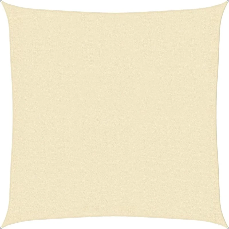 Solsejl 3x3 m HDPE 160 g/m² – creme