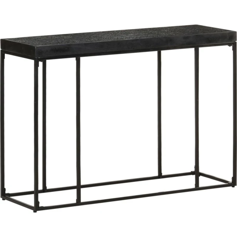 Konsolbord 110x35x76 cm – massivt akacietræ og mangotræ, sort