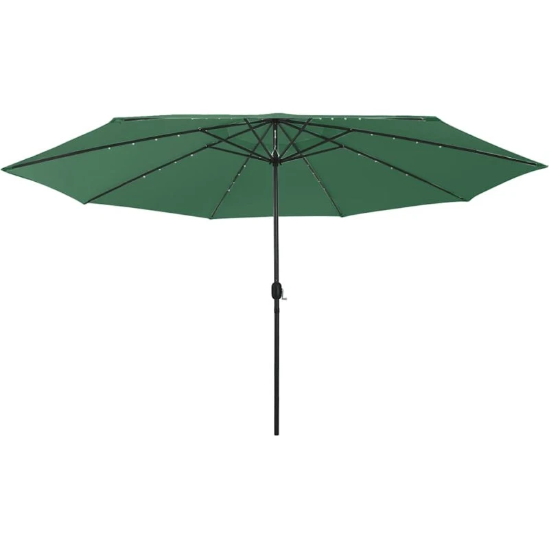 Haveparasol 400 cm med 32 LED - Grøn