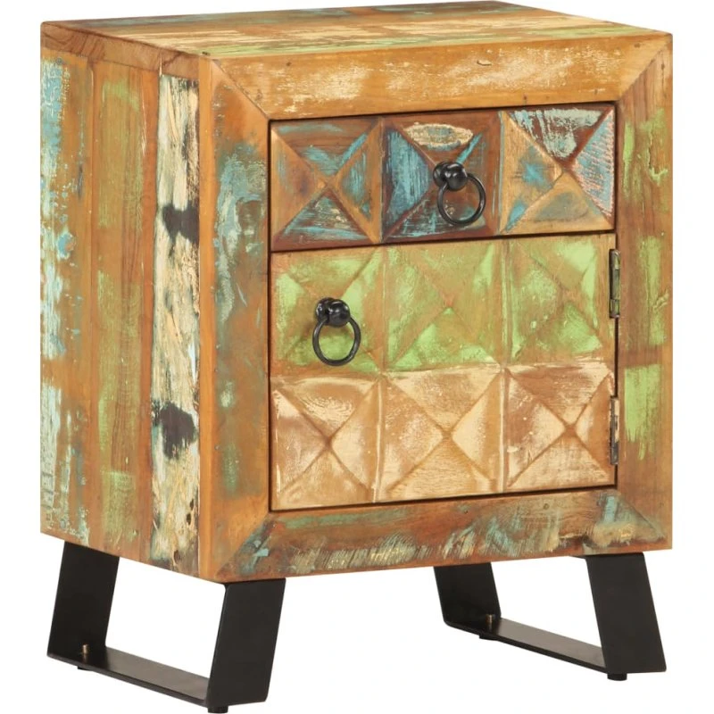 Sengeskab i massivt genbrugstræ 40x30x50 cm