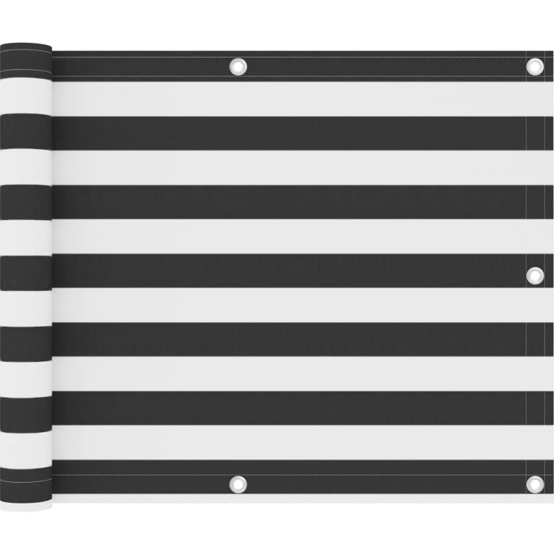 Altanafskærmning 75x600 cm PU Oxford - Antracit/Hvid