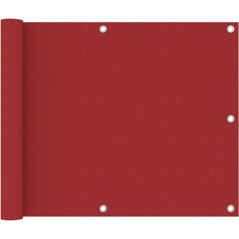 Altanafskærmning 75x600 cm i PU-belagt oxford – Rød