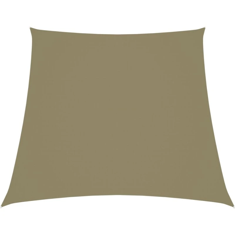 Solsejl trapez 2,4 x 3 m i beige - PU-belagt oxford