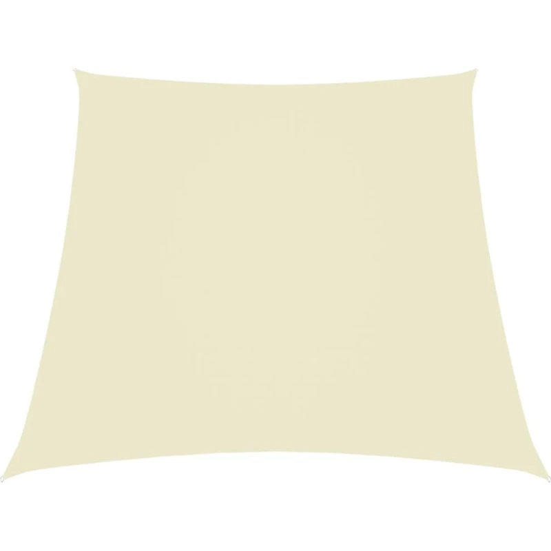 Solsejl trapez 2/4×3 m i PU-belagt oxfordstof, creme