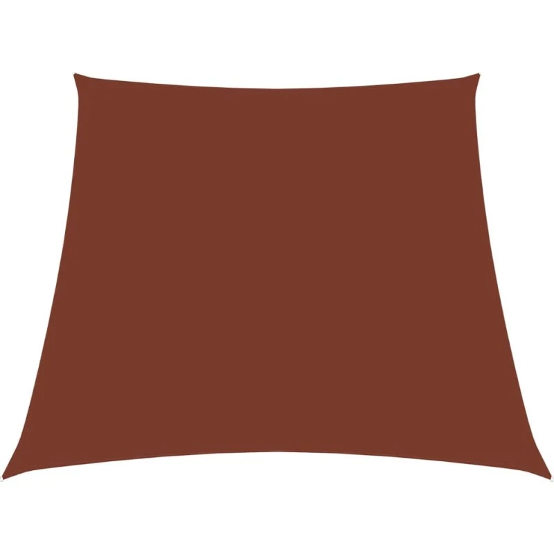 Solsejl trapez 2,4 x 3 m terracotta i PU-belagt oxford