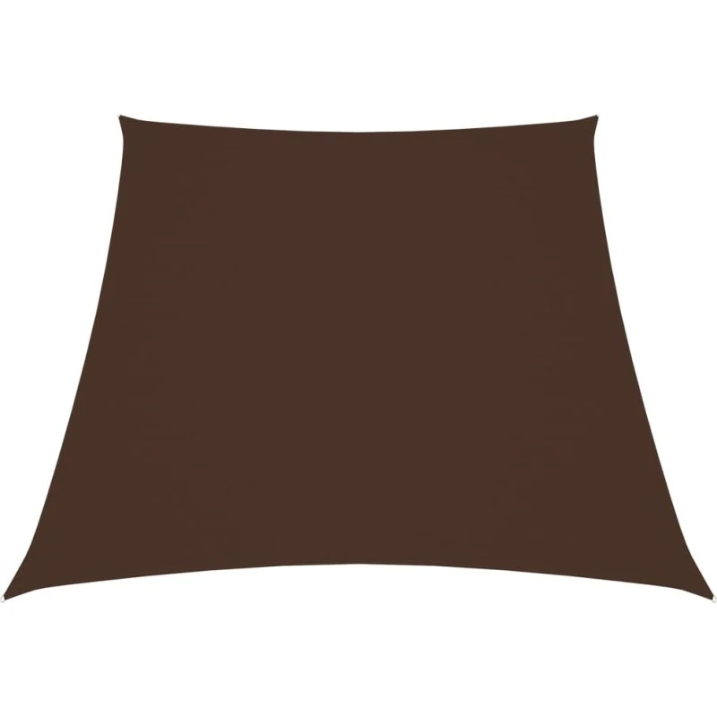 Solsejl trapez 2/4x3 m PU-belagt oxford, brun